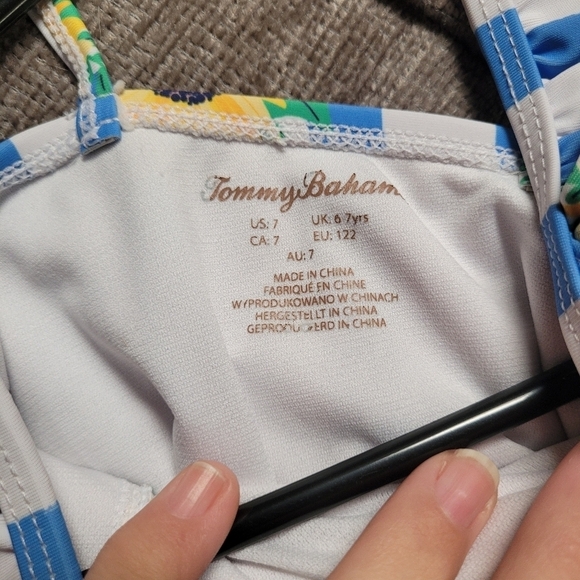 Tommy Bahama Striped Sunflower Print Swimsuit - Picture 4 of 4
